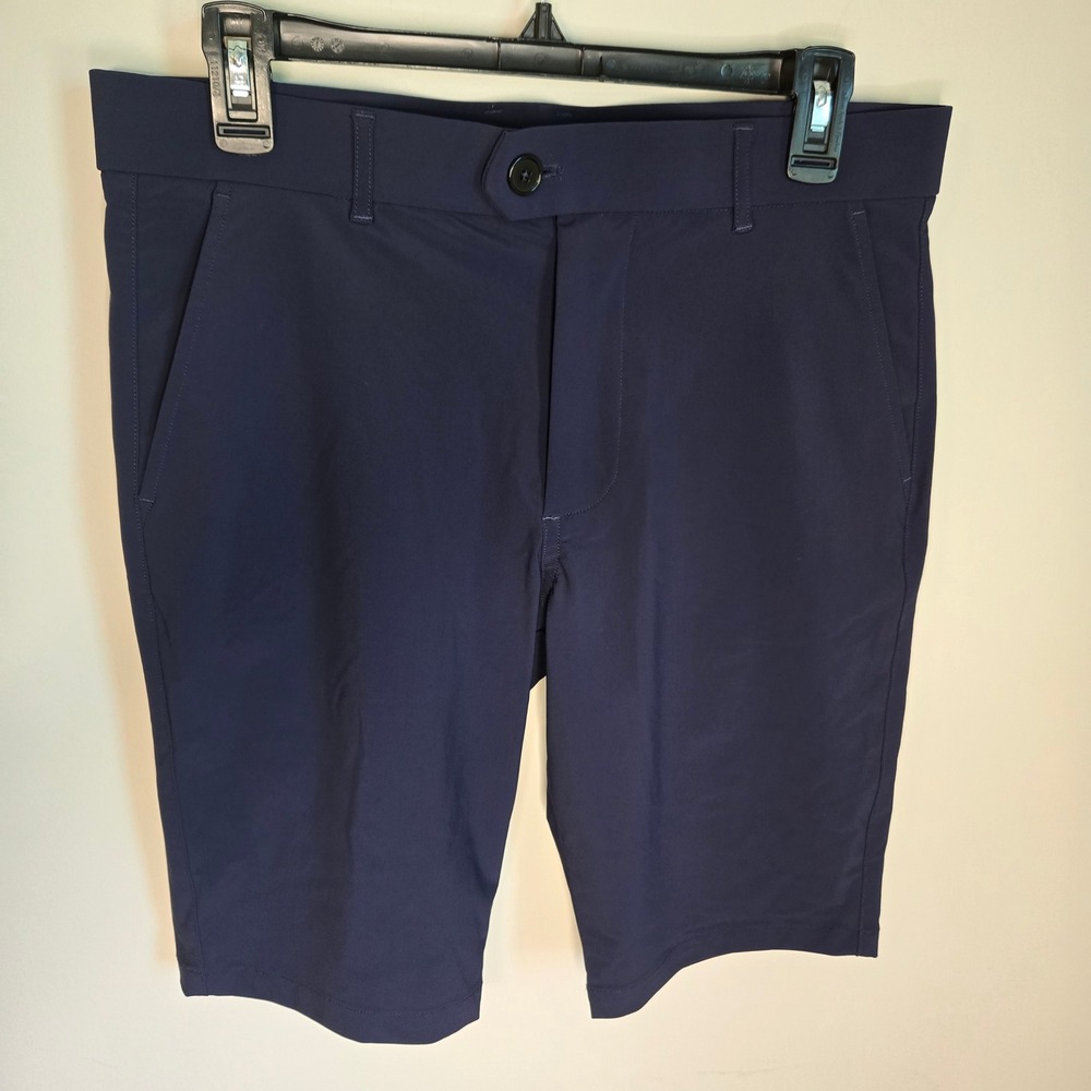 Greyson Montauk Mens Navy Blue Golf Shorts Size 30 Technical Stretch Embroidered